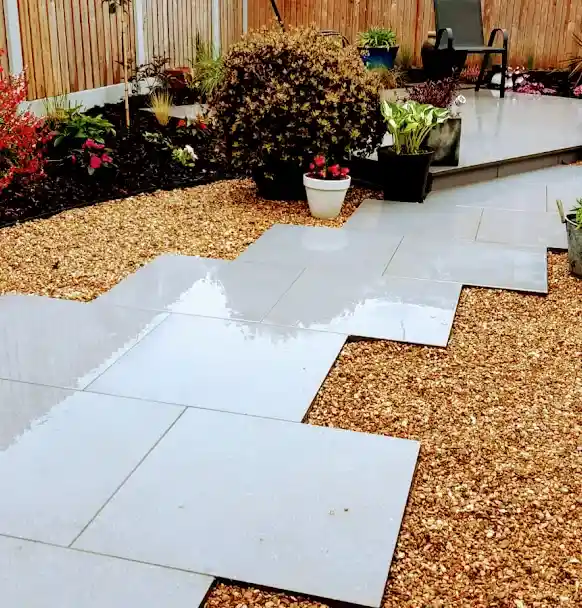 Porcelain patio installation in Dublin